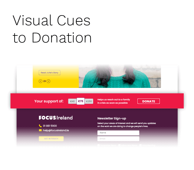 Visual Cues to Donation mobile